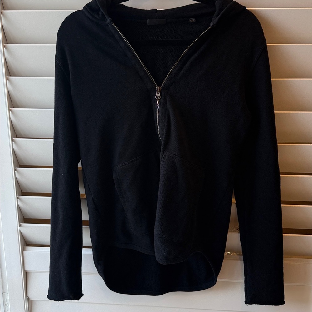 ATM Black Zip-Up Hoodie with Hood